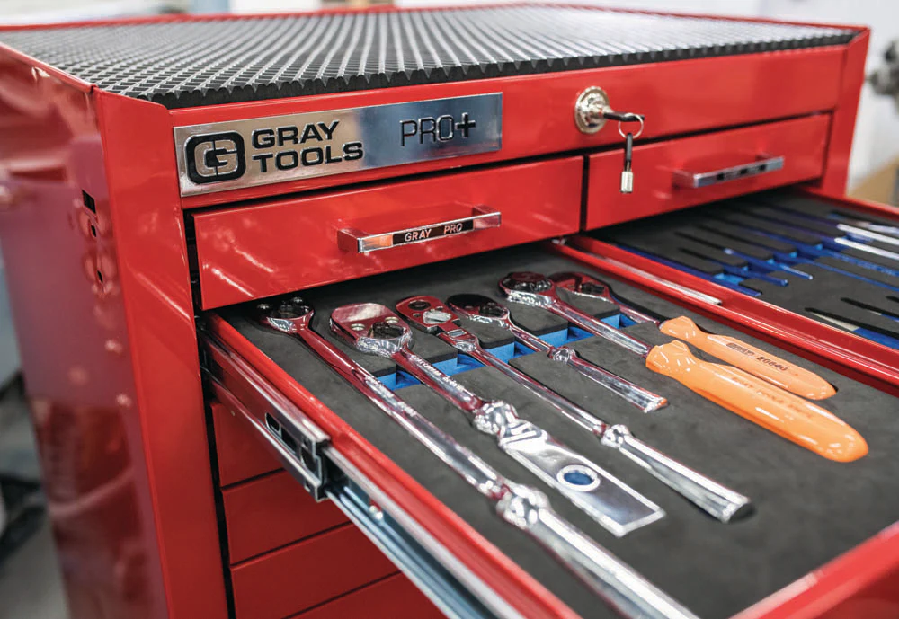 Automotive repair shop work area showing professional service environment