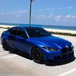 Premium Matte Chrome Metallic Blue Vinyl Wrap Film Self Adhesive Automotive Decal Car Wrapping DIY Air-Release