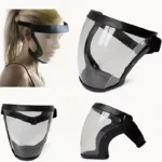 Full-Face Transparent Protection Mask with Adjustable Buckle – Reusable and Heat-Resistant Facial Shield for Safety in Work, Out