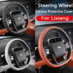 Car Steering Wheel Decorative Cover for Li Lixiang L6 L7 L8 L9 MEGA Dustproof Silicone Protective Frame Interior Accessories
