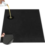 Thickened Non-Slip Overflow Pads, One-Piece Garage Floor Mat, Advanced Maintenance Oil-Absorbing Pads, Adsorption Liquid, Protecting Garage Surfaces from Overflow and Stains, Reusable, Washable, Durable, Black