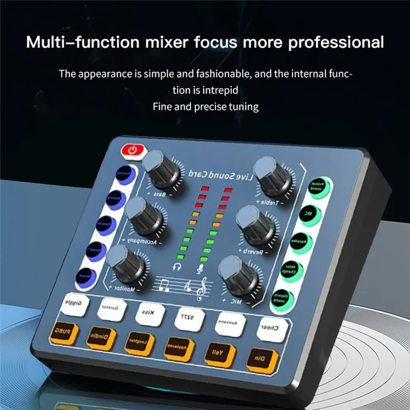 B50B-M8 Sound Card Live Broadcast Audio Interface Podcasting Device Caster With Premium Mic Preamplifier Sound Card Easy To Use - Image 3