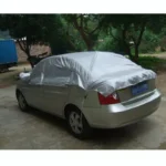 Car Cover Prevent Heat Cold Sun Rain Snow Half Auto Cover For Saloon Hatchback Pickup PVC Coating Cover L XL Optional