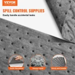 5Pcs Shearable 50*40cm Oil Absorbent Pads Absorbent Mat Grey Oil Spill Mat Reusable Universal Garage Floor Mat Absorbing Water