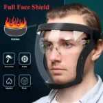 Full-Face Transparent Protection Mask with Adjustable Buckle – Reusable and Heat-Resistant Facial Shield for Safety in Work, Out
