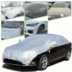 1pc All-Weather Half Car Body Cover – Waterproof, Dustproof, UV & Snow Resistant for Sedans, Protects Windshield and Roof