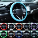 Anti-Slip Silicone Steering Wheel Cover – Universal Fit, Soft & Odorless Fits 14”/15” Wheels, Durable & All-Season