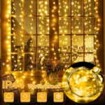 LED Fairy String Curtain Lights 8 Mode Remote USB Festoon Christmas Decor For Home Holiday New Year Lamp