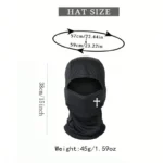 Breathable Black Cross Balaclava Full Face Ski Mask Perfect for Bicycle, Motorcycling, Hiking,Skiing for Outdoor Sports Tool