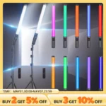 RGB Video Light Tube with Tripod Stand Remote Contrl Vlog Fill Light Photography Lamp Photo Studio Ligt for TikTok YOUTUBE Live