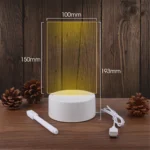 Transparent Luminous LED Night Lights USB Luminous Acrylic Night Light Erasable Write Message Board Calendar Desktop Ornaments
