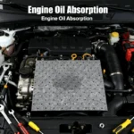Reusable Oil Absorbent Mat Car Oil Change Absorbent Pads Liner for Automotive Oil Change Garage Floor Protection Mechanic Mat