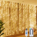 LED Fairy String Curtain Lights 8 Mode Remote USB Festoon Christmas Decor For Home Holiday New Year Lamp