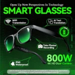 2025 Smart Glasses Men 8MP Camera WiFi Bluetooth Touch Control IP65 Waterproof AI Translation Noise Cancelling AI Glasses Women