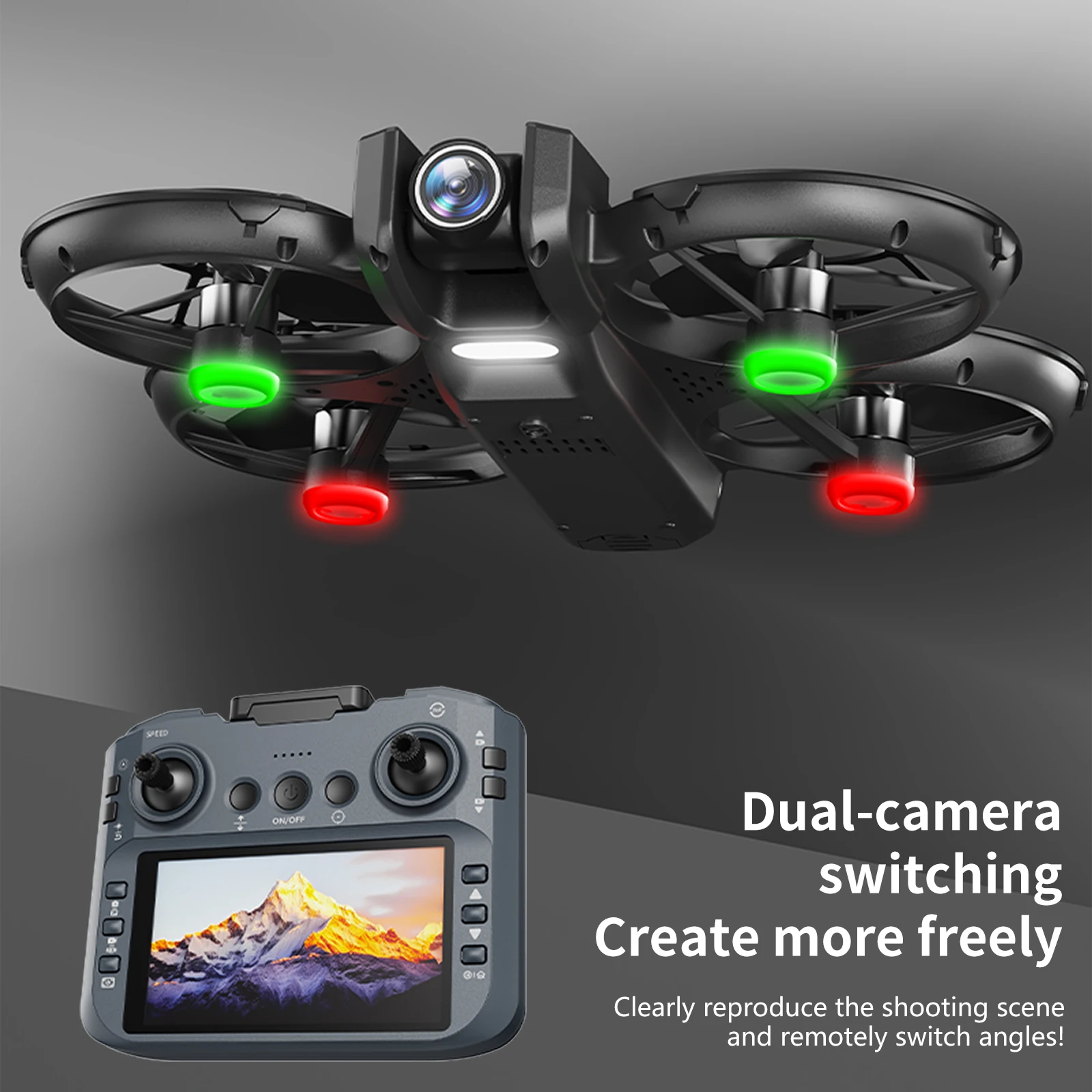 drones with camera profissional con cámara profesionales de 10km optical flow hover dual camera switch 360 °professional드론 дрон - Image 3