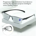 Smart Automatic Zoom Reading Glasses Anti Blue Ray Eyeglasses Autofocus Power Half-Rim Near Far Computer Glasses