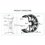 Factory Wholesale 15 Inch 4 Holes 4*100 Et35 Aluminum Alloy Aftermarket Mag Wheel Rim Car Wheels Rims