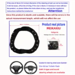 Blingbling fabric elastic car hubless steering wheel cover with small glittering bow. Suitable for 37-38 cm.automotive supplies