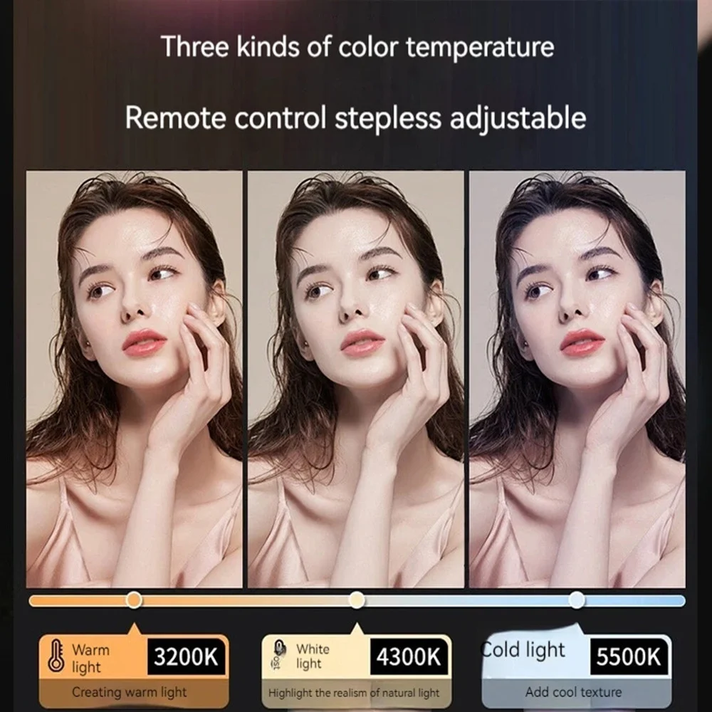 Roreta RGB LED Video Light Photography Fill Camera Lighting Panel 2700-6500K LCD Display Cold Shoe For Vlog Live Streaming DSLR - Image 6
