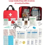 22 piece advanced first aid kit, including bandages, scissors, tweezers – a comprehensive emergency survival kit for families, o