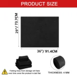Thickened Non-Slip Overflow Pads, One-Piece Garage Floor Mat, Advanced Maintenance Oil-Absorbing Pads, Adsorption Liquid, Protecting Garage Surfaces from Overflow and Stains, Reusable, Washable, Durable, Black