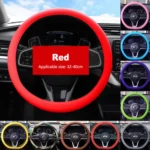 Car Decoration DIY Accessories Car Silicone Steering Wheel Cover Summer Universal Elastic Glove Cover Texture Soft Multicolor