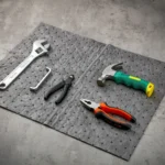 5Pcs Shearable 50*40cm Oil Absorbent Pads Absorbent Mat Grey Oil Spill Mat Reusable Universal Garage Floor Mat Absorbing Water