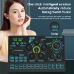 Sound Card Podcast Microphone Sound Card Microphone Sound Mixer live Sound Card Audio Mixing Console Amplifier for Livestreaming