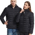 Men’s & Women’s USB- Smart Heated Jacket – Electric Heating System with Adjustable Temperature, Hooded Winter Warm Coat for Outdoor Sports, Fishing, Machine Washable (USB Power Source Not Included) – Ideal for cold weather & for both