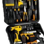 119PCS Power Tool Box Set With 8V Cordless Drill / Driver, Hammer, Wrench, Screwdriver and Utility Knife | All in One Hand Tools kit | Household Tool Set | Electric Drill Tool Kit | for Garden, DIY, Home Repairs | Gifts For Men / Women | Christmas Gift