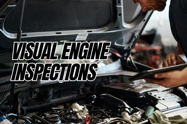 Visual engine inspection during automotive service