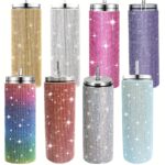 A Shiny 20oz Stainless Steel Straw Insulated Cup, A Portable Large Capacity Car Flat Bottom Cup, A Festival Gift 570ml Halloween Decorations