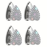 4 Packs Blinking Car Mini Hooks, Decorative Self Adhesive Wall Hooks, Rhinestone Mini Car Hooks On Dashboard For Hats, Towels, Keys, Headphone Cords