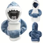 Mini Shark Gear Stick Car Shifter Hoodie – Car Gear Shift Knob Cover, Winter Warm Shift Knob Cover Sweater Shirt, Universal Fit Knob Cover – For Car Enthusiasts & Drivers – Perfect Gift for Car Lovers