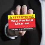 100 Pcs Bad Parking Cards You Parked Like An Idiot Funny Cardboard Parking Violation Cards with Multi Violation Reasons Humorous