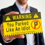 50 Pieces Bad Parking Cards You Parked Like an Idiot Funny Cardboard Parking Violation Cards with Multiple Violation Reasons