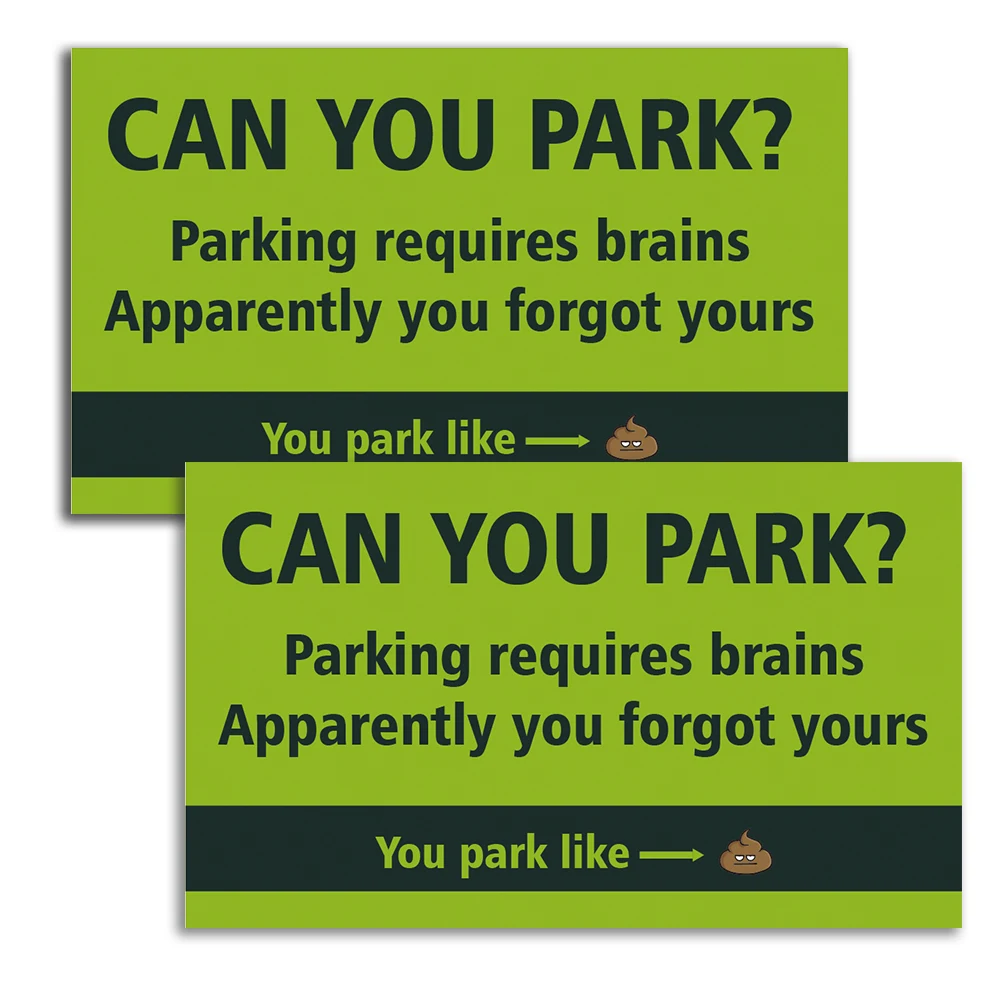 50pcs Humourous Parking Cards "Can You Park?" 3.5 x 2 inch, prank funny cards, offending funny cards, mini portable prank ca - Image 3
