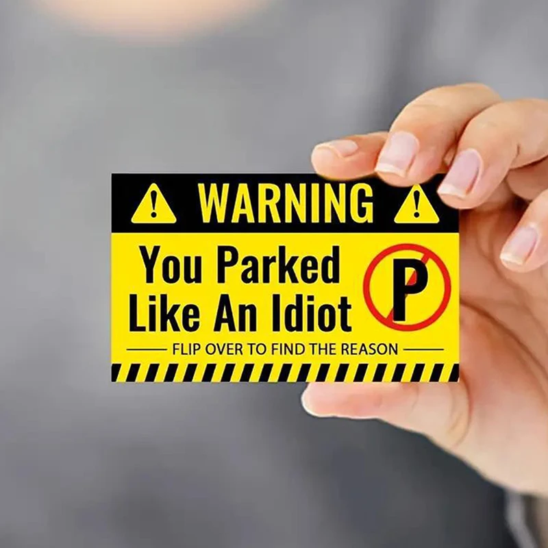50PCS Bad Parking Cards You Parked Like An Idiot Funny Cardboard Parking Violation Cards With Multi Violation Reasons - Image 2