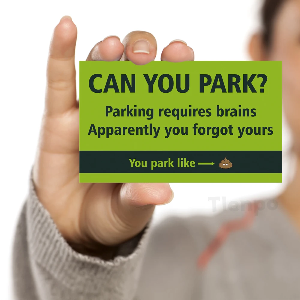 50pcs Humourous Parking Cards "Can You Park?" 3.5 x 2 inch, prank funny cards, offending funny cards, mini portable prank ca - Image 6
