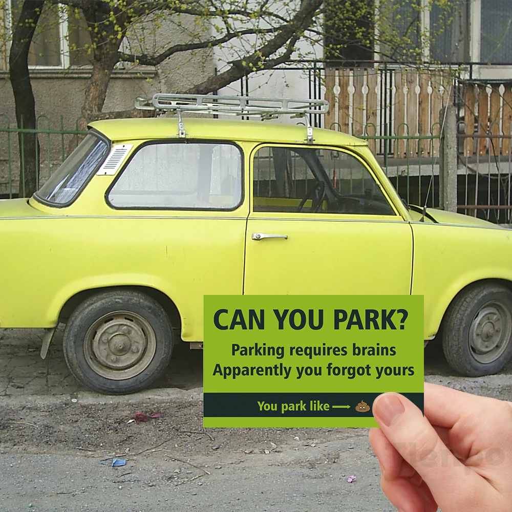 50pcs Humourous Parking Cards "Can You Park?" 3.5 x 2 inch, prank funny cards, offending funny cards, mini portable prank ca - Image 4