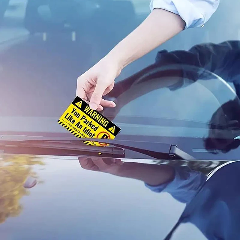 50Pieces Bad Parking Cards You Parked Like An Idiot Funny Cardboard Parking Violation Cards With Multi Violation Reasons - Image 4
