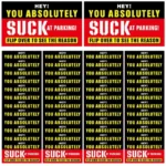50pcs Fake Parking Tickets 2X3.5 Inch Bad Parking Notes Funny Labels Business Cards Multi Reasons Violation Stocking Stuffers