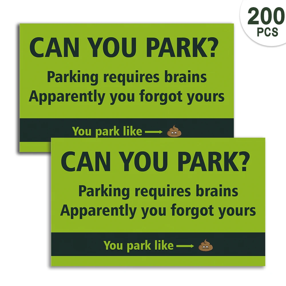 50pcs Humourous Parking Cards "Can You Park?" 3.5 x 2 inch, prank funny cards, offending funny cards, mini portable prank ca - Image 7