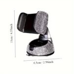 Luxury Rhinestone-Encrusted Car Phone Holder – Multi-Functional, Rotating Suction Cup Mount with Sparkling Crystals for Dashboard & Air Vent, Fit for Various Vehicles, Phone Holder for Car