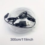 118.11 Inch 7 Color In 1 Car Interior Accessories Atmosphere Lamp EL Cold Light Line With USB DIY Decorative Dashboard Console Auto LED Ambient Lights