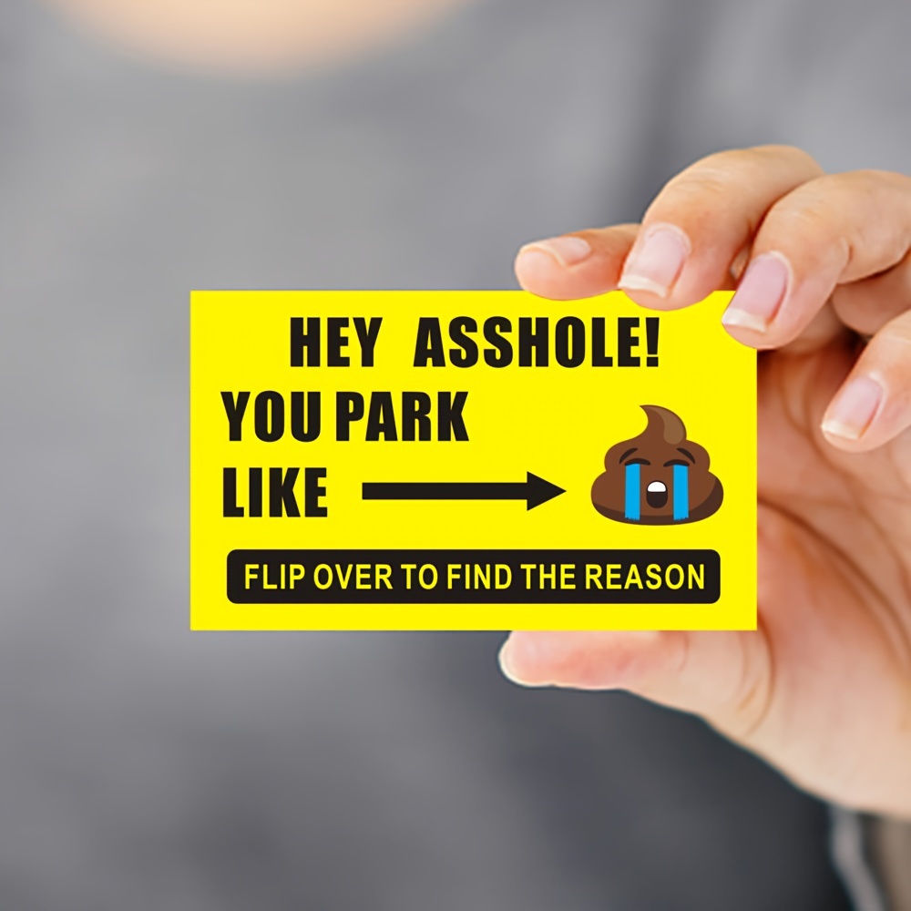 50pcs/pack 9*5.4cm 3.5*2.1inch Car Truck Motorcycle Bad Parking Messy Parking Business Card Card Funny Funny Parking Card Parking Irregular Reminder Warning Prank Card - Image 4